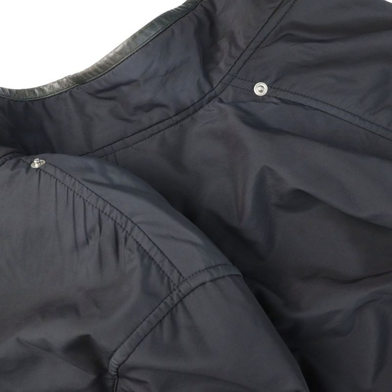 Hermes Batting Jacket Nylon Leather