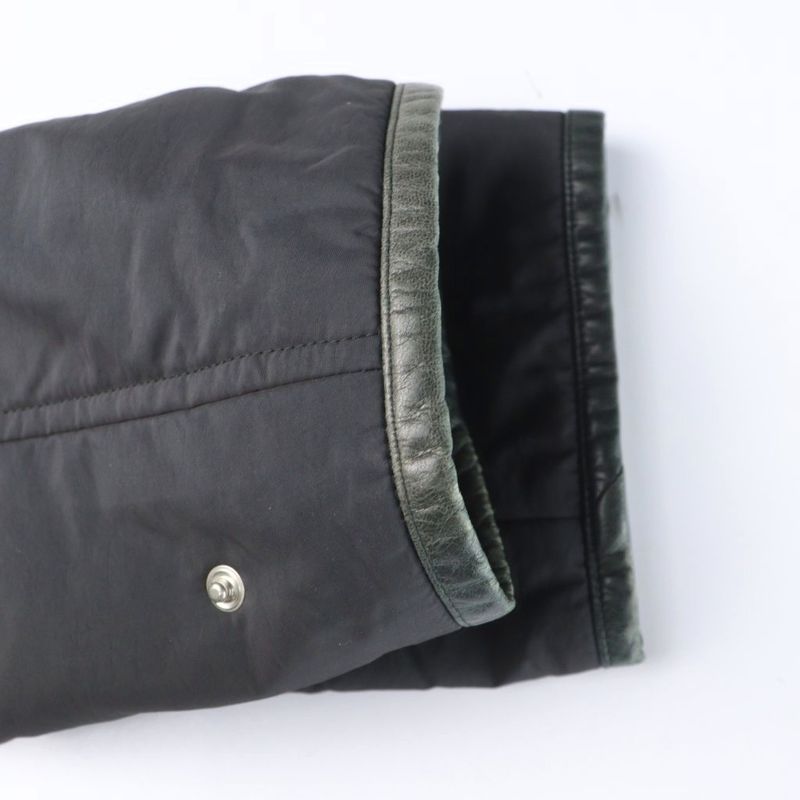 Hermes Batting Jacket Nylon Leather