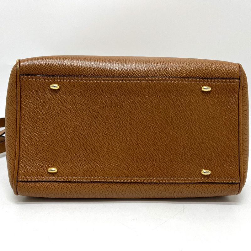 Celine Boston Bag Leather Brown X