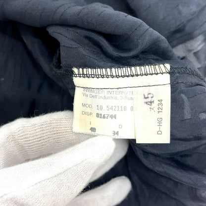 Fendi Blouse Jeans Zucca All Over Pattern Viscose Black
