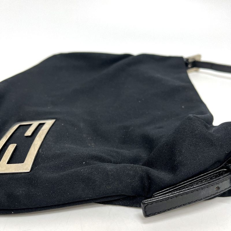 Fendi Handbag Logo Satin Black X