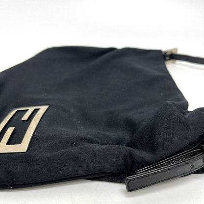 Fendi Handbag Logo Satin Black X