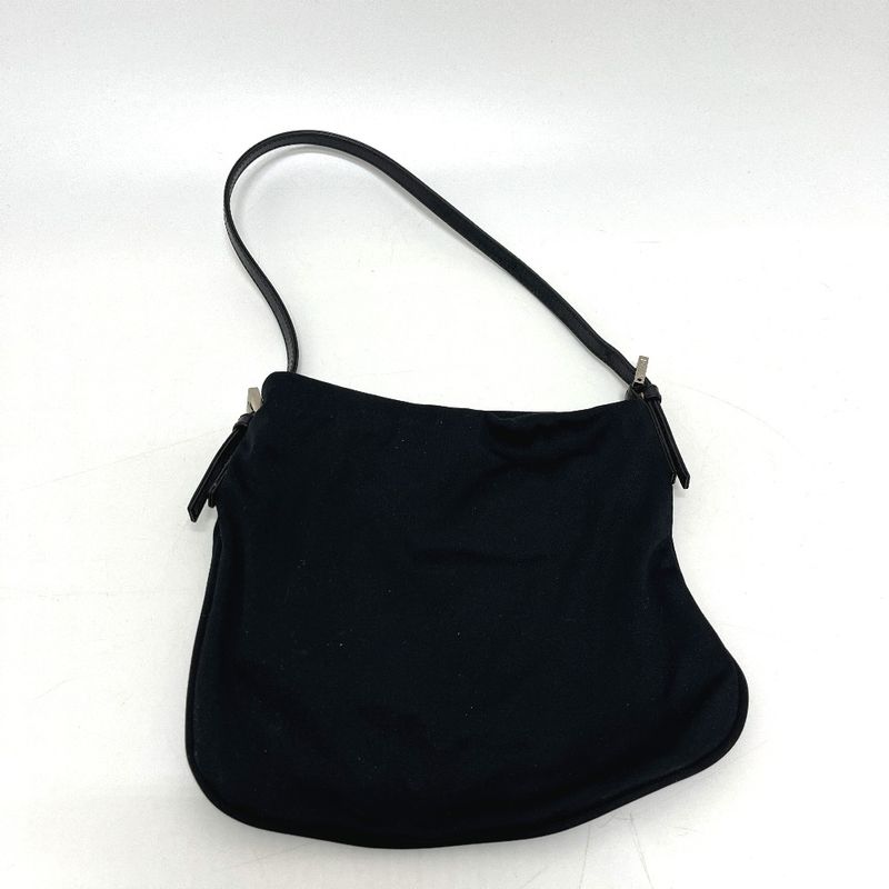 Fendi Handbag Logo Satin Black X