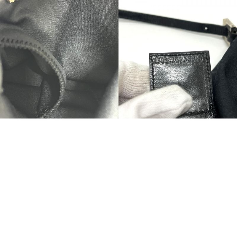 Fendi Handbag Logo Satin Black X