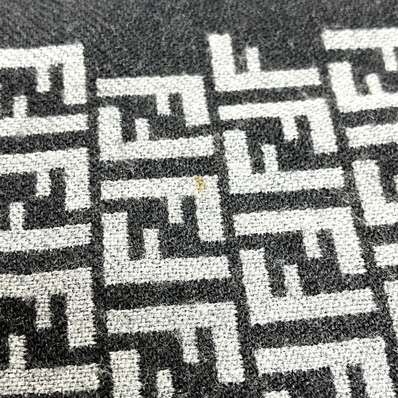 Fendi Scarf Zucca All Over Pattern Wool Gray