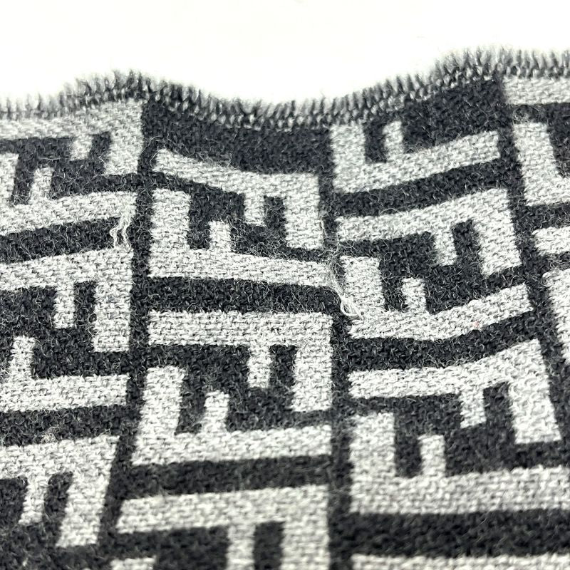 Fendi Scarf Zucca All Over Pattern Wool Gray