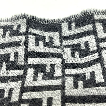 Fendi Scarf Zucca All Over Pattern Wool Gray