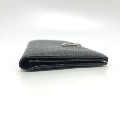 Bvlgari Wallet Logo Clip Leather Black X