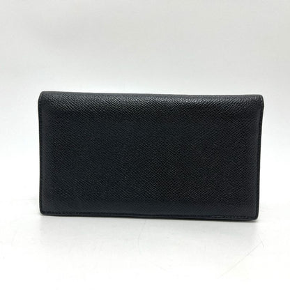 Bvlgari Wallet Logo Clip Leather Black X