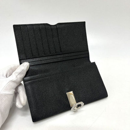Bvlgari Wallet Logo Clip Leather Black X