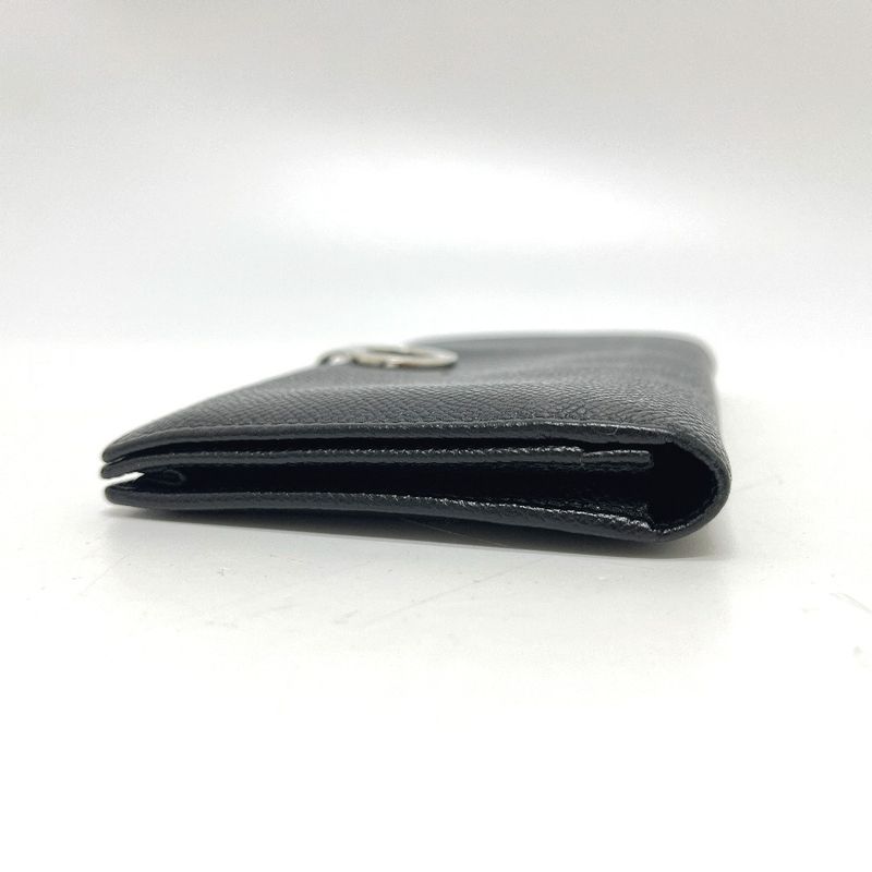 Bvlgari Wallet Logo Clip Leather Black X