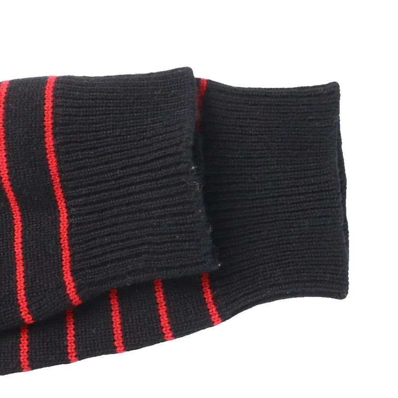 Louis Vuitton Knit Sweater Long Sleeve Cashmere Wool Blend Monogram M Black Red