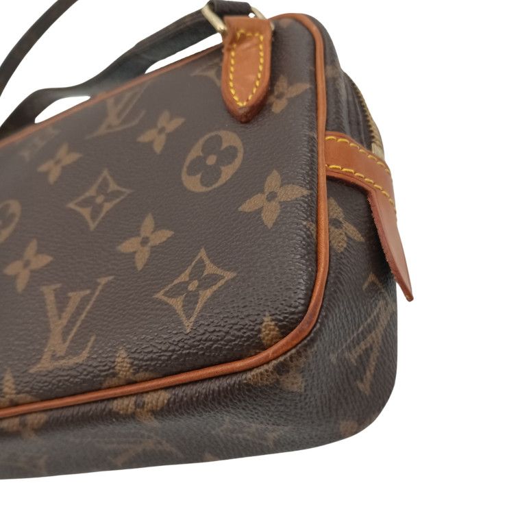 Louis Vuitton Shoulder Bag Monogram Marli Bandouliere Brown Leather