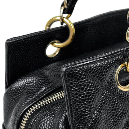 Chanel CC Logo Chain Shoulder Bag Quilted Tote