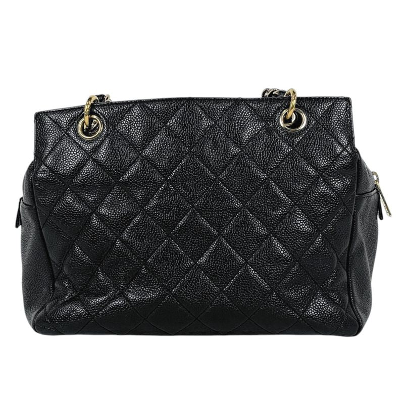 Chanel CC Logo Chain Shoulder Bag Quilted Tote