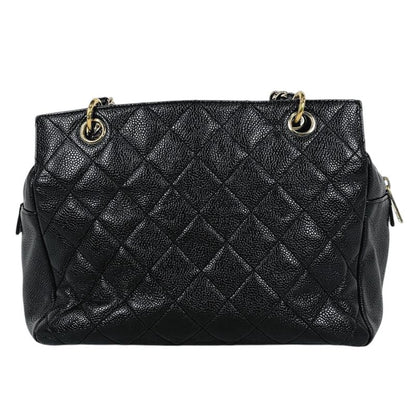 Chanel CC Logo Chain Shoulder Bag Quilted Tote
