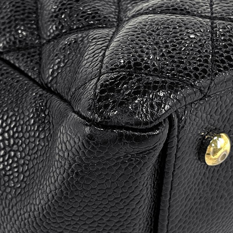 Chanel CC Logo Chain Shoulder Bag Quilted Tote