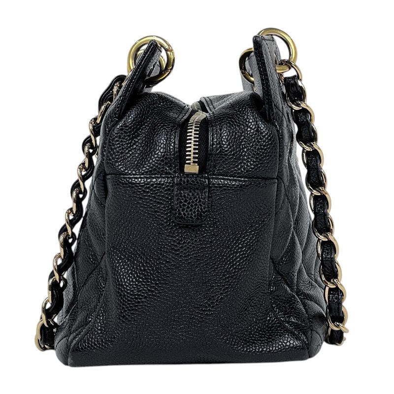 Chanel CC Logo Chain Shoulder Bag Quilted Tote