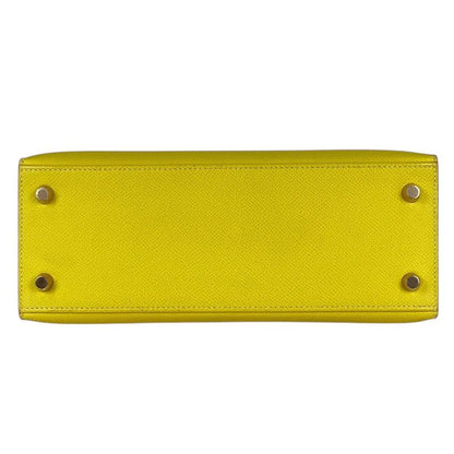 Hermes Kelly 25 Sellier 2-Way Shoulder Bag Veau Epsom Lime