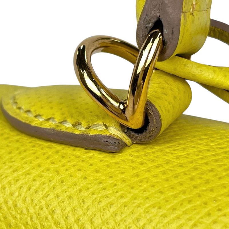 Hermes Kelly 25 Sellier 2-Way Shoulder Bag Veau Epsom Lime