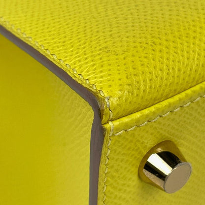 Hermes Kelly 25 Sellier 2-Way Shoulder Bag Veau Epsom Lime