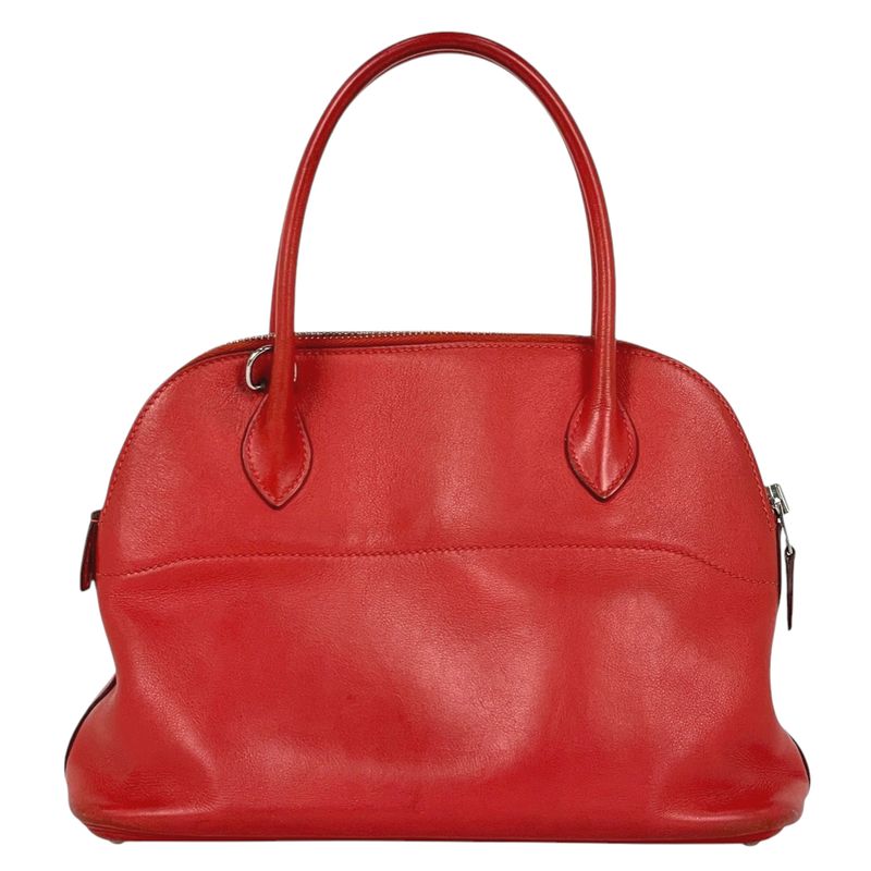 Hermes Bolide 27 2-Way Shoulder Bag Swift Rouge Tomato