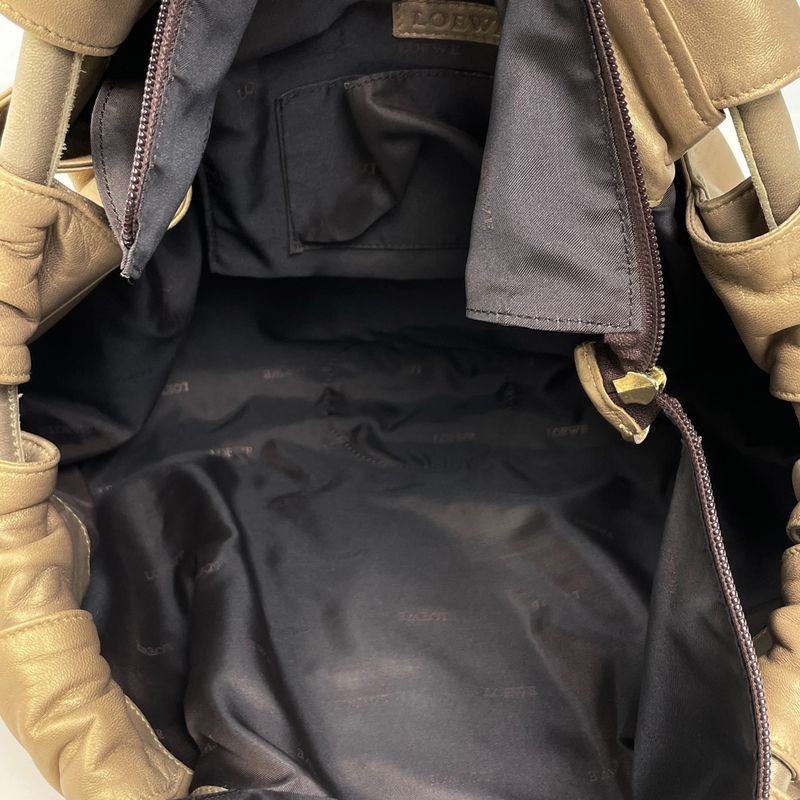 Loewe Nappa Aire Anagram Handbag Leather Gold
