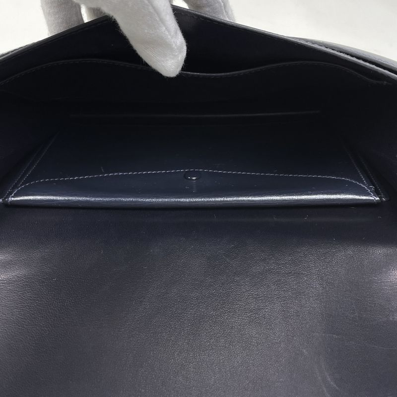 Hermes Faco Clutch Box Calf Navy