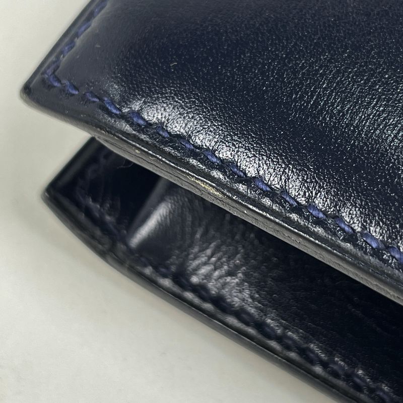 Hermes Faco Clutch Box Calf Navy