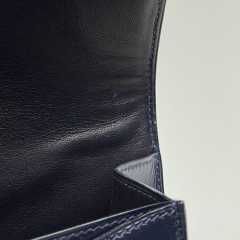Hermes Faco Clutch Box Calf Navy