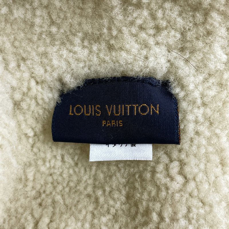 Louis Vuitton Chapeau Monogram Shearling Bucket Hat Sheep Leather Brown