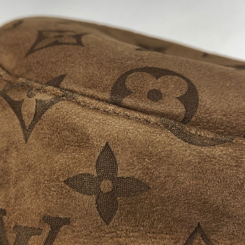 Louis Vuitton Chapeau Monogram Shearling Bucket Hat Sheep Leather Brown