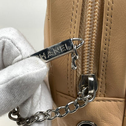Chanel Cambon Shoulder Bag Beige Black
