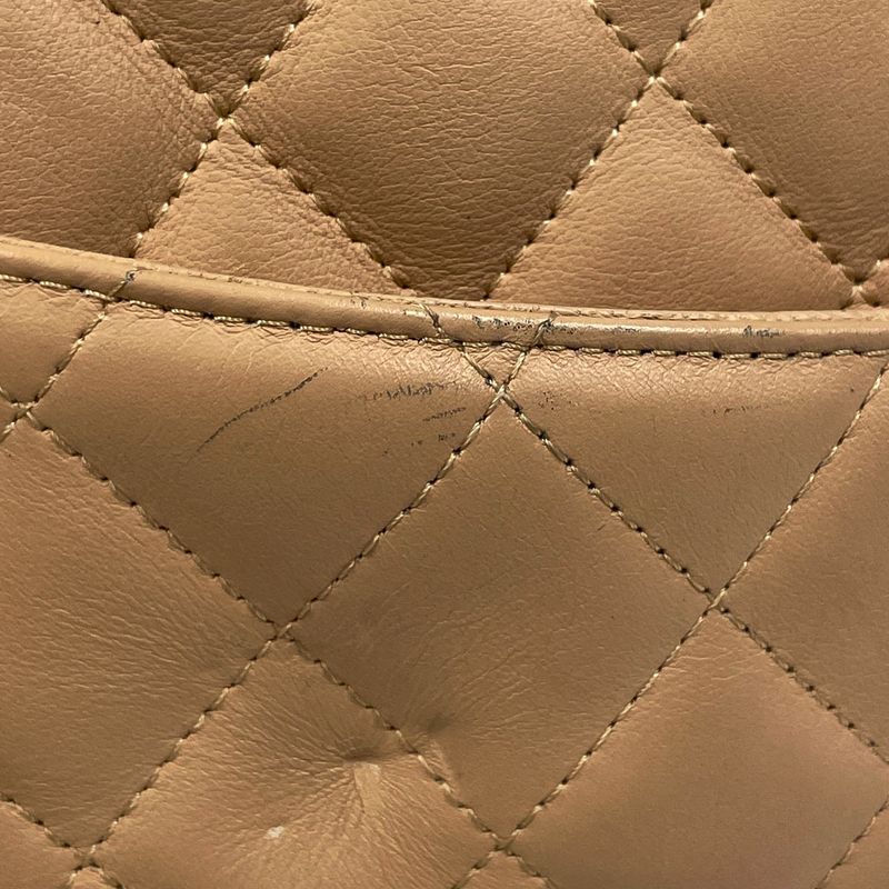 Chanel Cambon Shoulder Bag Beige Black
