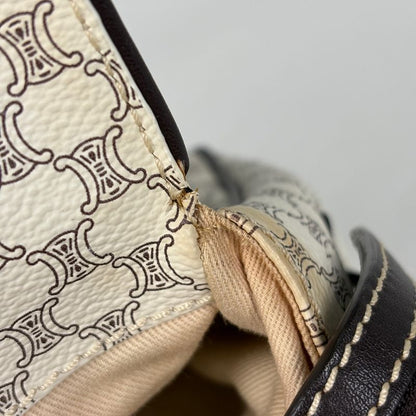Celine Macadam Pattern Handbag White