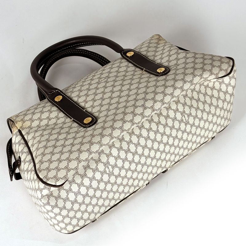 Celine Macadam Pattern Handbag White