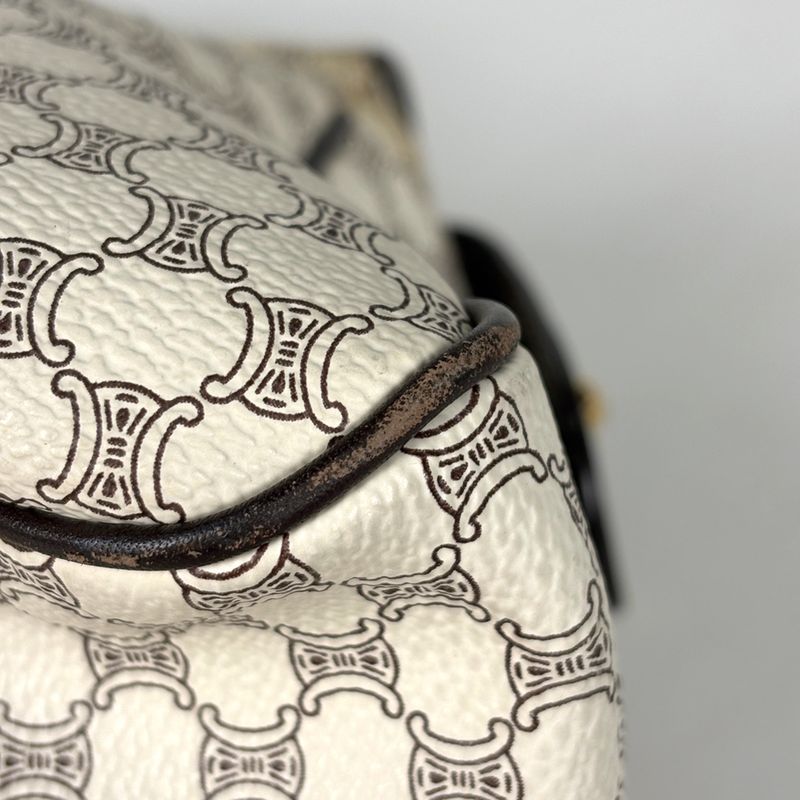 Celine Macadam Pattern Handbag White