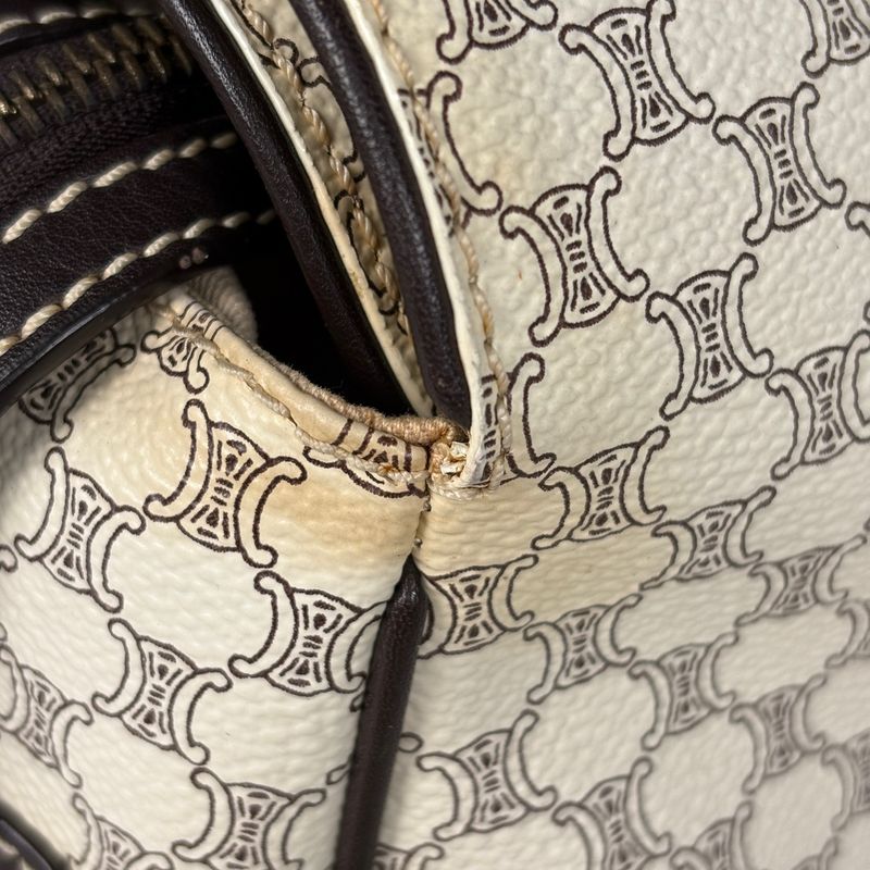 Celine Macadam Pattern Handbag White