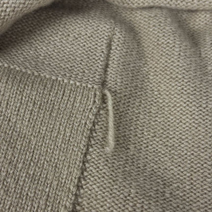 Chanel CC Logo Button Cardigan Knit Top Cashmere Beige