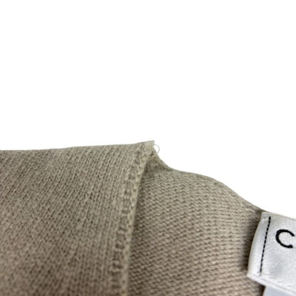 Chanel CC Logo Button Cardigan Knit Top Cashmere Beige