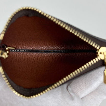 Louis Vuitton Pochette Cles Key Ring Coin Purse Monogram Brown