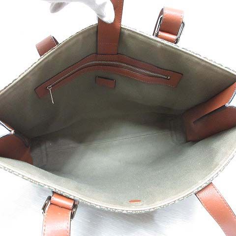 Loewe Buckle Horizontal Tote Anagram Jacquard Leather Green