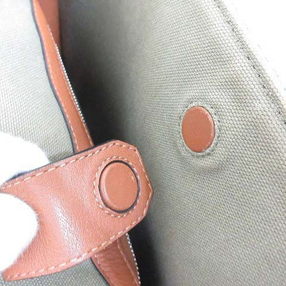 Loewe Buckle Horizontal Tote Anagram Jacquard Leather Green