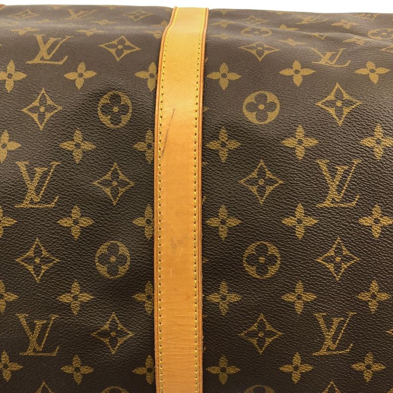 Louis Vuitton Monogram Keepall Boston Bag Marron