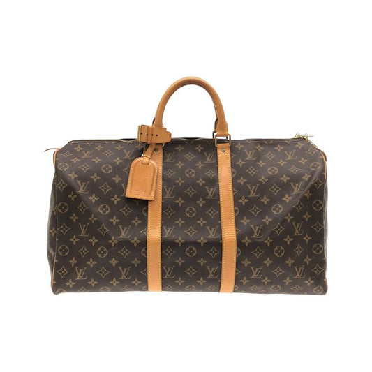 Louis Vuitton Monogram Keepall Boston Bag Marron
