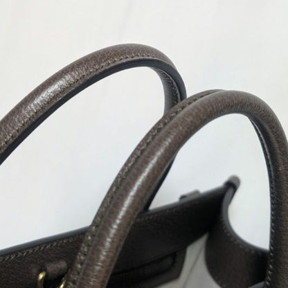 Gucci Leather Brown Logo Anniversary Tote