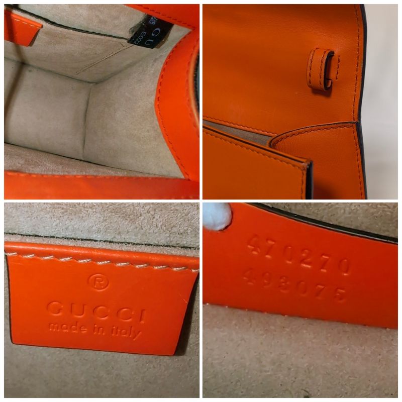 Gucci Sylvie Sherry Line Orange Handbag