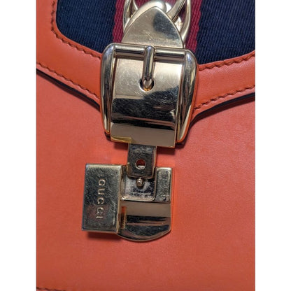 Gucci Sylvie Sherry Line Orange Handbag