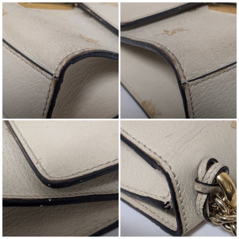 Gucci Leather Bi Star White Padlock Chain Shoulder Bag