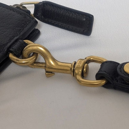 Gucci Leather Bi Black Clutch